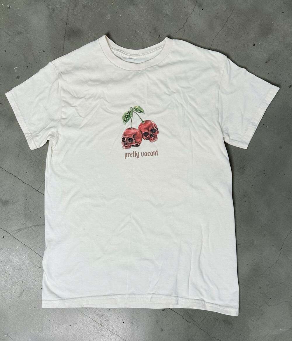 Pretty Vacant Skull Cherries Graphic T-Shirt